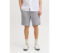 Chinoshorts JACK & JONES "JPSTACE MYKONOS LINEN BLEND SHORTS SRT", Herren, Gr. XS, N-Gr, grau (blau indigo), Web, Obermaterial: 55% Leinen, 45% Viskose, unifarben, regular fit, Hosen Chinoshorts (8494