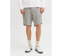 Chinoshorts JACK & JONES "JPSTACE MYKONOS LINEN BLEND SHORTS SRT", Herren, Gr. XXL, N-Gr, cloud dancer detail:stripe, Web, Obermaterial: 55% Leinen, 45% Viskose, unifarben, regular fit, Hosen Chinosho