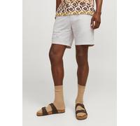Chinoshorts JACK & JONES "JPSTACE SUMMER SHORT SRT SN", Herren, Gr. XXL, N-Gr, crockery detail:melange, Web, Obermaterial: 74% Baumwolle, 26% Leinen, meliert, regular fit kniefrei, Hosen Chinoshorts,