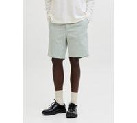 Chinoshorts JACK & JONES "JPSTACE VANCE CHINO SHORTS REG SN", Herren, Gr. L, N-Gr, aqua gray, Web, Obermaterial: 97% Baumwolle, 3% Elasthan, unifarben, relaxed fit kniefrei, Hosen Chinoshorts, Baumwol