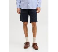 Chinoshorts JACK & JONES "JPSTACE VANCE CHINO SHORTS REG SN", Herren, Gr. M, N-Gr, schwarz navy, Web, Obermaterial: 97% Baumwolle, 3% Elasthan, unifarben, relaxed fit kniefrei, Hosen Chinoshorts, Baum