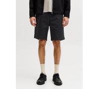 Chinoshorts JACK & JONES "JPSTACE VANCE CHINO SHORTS REG SN", Herren, Gr. XL, N-Gr, schwarz, Web, Obermaterial: 97% Baumwolle, 3% Elasthan, unifarben, relaxed fit kniefrei, Hosen Chinoshorts, Baumwoll