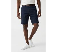 Chinoshorts JACK & JONES "JPSTADAM BELTED CHINO SHORTS SRT", Herren, Gr. S, N-Gr, blau (schwarz navy), Web, Obermaterial: 98% Baumwolle, 2% Elasthan, unifarben, regular fit, Hosen Chinoshorts, Topsell