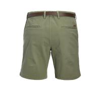 Chinoshorts JACK & JONES "JPSTADAM BELTED CHINO SHORTS SRT", Herren, Gr. S, N-Gr, deep lichen grün, Web, Obermaterial: 98% Baumwolle, 2% Elasthan, unifarben, regular fit, Hosen Chinoshorts (10252055-S
