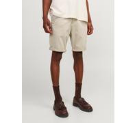 Chinoshorts JACK & JONES "JPSTBOWIE JJSHORT SA", Herren, Gr. S, N-Gr, beige (oxford tan), Web, Obermaterial: 98% Baumwolle, 2% Elasthan, unifarben, slim fit kniefrei, Hosen Chinoshorts (27484600-S) ox