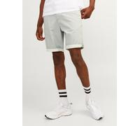 Chinoshorts JACK & JONES "JPSTBOWIE JJSHORT SA", Herren, Gr. S, N-Gr, oyster mushroom, Web, Obermaterial: 98% Baumwolle, 2% Elasthan, unifarben, slim fit kniefrei, Hosen Chinoshorts (48183940-S) oyste