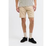 Chinoshorts JACK & JONES "JPSTFURY JJSHORTS ANA SN", Herren, Gr. L, N-Gr, beige (dune), Web, Obermaterial: 98% Baumwolle, 2% Elasthan, unifarben, regular fit kniefrei, Hosen Chinoshorts, mit Taschen (