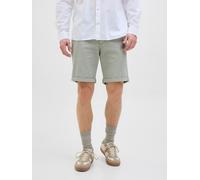 Chinoshorts JACK & JONES "JPSTFURY JJSHORTS ANA SN", Herren, Gr. XL, N-Gr, grün (iceberg grün), Web, Obermaterial: 98% Baumwolle, 2% Elasthan, unifarben, regular fit kniefrei, Hosen Chinoshorts, mit T