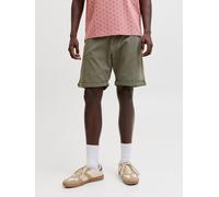 Chinoshorts JACK & JONES "JPSTRICK ALLEN ICON SHORTS SRT SN", Herren, Gr. S, N-Gr, dusty olive, Web, Obermaterial: 97% Baumwolle, 3% Elasthan, regular fit normal, Hosen Chinoshorts (75807619-S) dusty