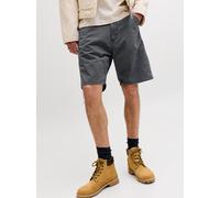 Chinoshorts JACK & JONES "JPSTTONY RAYE WORKER SHORT MID SN", Herren, Gr. L, N-Gr, iron gate, Web, Obermaterial: 100% Baumwolle, unifarben, kniefrei, Hosen Chinoshorts, Baumwolle, 5-Pocket Style (1999