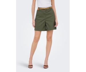Chinoshorts JDY "JDYCHICAGO MW BERMUDA SHORTS WVN NOOS", Damen, Gr. M (38), N-Gr, kalamata, Web, Obermaterial: 98% Baumwolle, 2% Elasthan, unifarben, kniefrei, Hosen Chinoshorts, Topseller (95654767-M