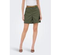 Chinoshorts JDY "JDYCHICAGO MW BERMUDA SHORTS WVN NOOS", Damen, Gr. XL (42), N-Gr, kalamata, Web, Obermaterial: 98% Baumwolle, 2% Elasthan, unifarben, kniefrei, Hosen Chinoshorts, Topseller (95654767-