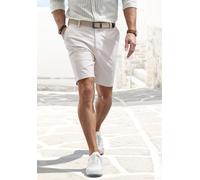 Chinoshorts JOHN DEVIN "regular-fit", Herren, Gr. 34, N-Gr, beige, Web, Obermaterial: 98% Baumwolle, 2% Elasthan, unifarben, regular fit kurz, Hosen Chinoshorts, Oxford Shorts aus elastischer Baumwoll