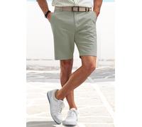 Chinoshorts JOHN DEVIN "regular-fit", Herren, Gr. 34, N-Gr, grün (hellgrün), Web, Obermaterial: 98% Baumwolle, 2% Elasthan, unifarben, regular fit kurz, Hosen Chinoshorts, Oxford Shorts aus elastische