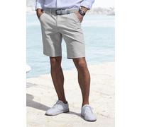 Chinoshorts JOHN DEVIN "regular-fit", Herren, Gr. 38, N-Gr, grau (hellgrau), Web, Obermaterial: 98% Baumwolle, 2% Elasthan, unifarben, regular fit kurz, Hosen Chinoshorts, Shorts aus elastischer Baumw