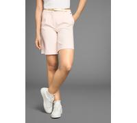 Chinoshorts LAURA SCOTT, Damen, Gr. 36, N-Gr, rosa (rose), Web, Obermaterial: 94% Polyester, 6% Elasthan, unifarben, regular fit kniefrei, Hosen Chinoshorts, mit passendem Gürtel (59282348-36)