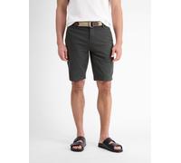 Chinoshorts LERROS "Bequeme Chino-Bermuda mit Gürtel und Minimalprint", Herren, Gr. 31, schwarz graphite, 98% Baumwolle, 2% Elasthan, Hosen Chinoshorts, Leichte Sommershorts aus 98% Baumwolle und 2% E