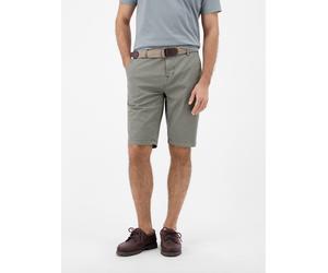 Chinoshorts LERROS "Bequeme Chino-Bermuda mit Gürtel und Minimalprint", Herren, Gr. 32, tinted grau, 98% Baumwolle, 2% Elasthan, Hosen Chinoshorts, Leichte Sommershorts aus 98% Baumwolle und 2% Elasth