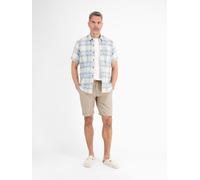 Chinoshorts LERROS "Chino-Bermuda mit Leinenanteil", Herren, Gr. 40, beige (light dune beige), 74% Baumwolle, 26% Leinen, Hosen Chinoshorts (65737144-40) light dune beige