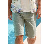 Chinoshorts LERROS "Chino-Shorts aus Baumwolle in leichter Seersucker-Qualität", Herren, Gr. 31, grün (schwarz bay grün), 100% Baumwolle, Hosen Chinoshorts (46203711-31) schwarz bay grün