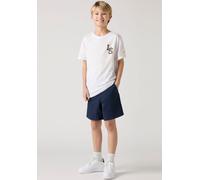 Chinoshorts LEVI'S KIDS "LVB XX AUTHENTIC CHINO SHORTS", Mädchen, Gr. 14 (164), N-Gr, blau (marineblaus), Twill, Obermaterial: 98% Baumwolle, 2% Elasthan, unifarben, normal, Hosen Chinoshorts, mit Mar