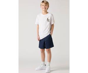 Chinoshorts LEVI'S KIDS "LVB XX AUTHENTIC CHINO SHORTS", Mädchen, Gr. 14 (164), N-Gr, blau (marineblaus), Twill, Obermaterial: 98% Baumwolle, 2% Elasthan, unifarben, normal, Hosen Chinoshorts, mit Mar