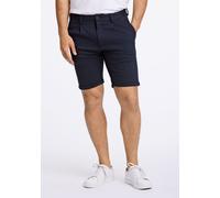 Chinoshorts LINDBERGH "Chino-Shorts Regular Fit", Herren, Gr. XL, blau (navy mix), Obermaterial: 75% Polyester, 22% Viskose, 3% Elasthan, meliert, regular fit, Hosen Chinoshorts (57095938-XL) navy mix
