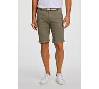 Chinoshorts LINDBERGH "Chino-Shorts Slim Fit", Herren, Gr. XL, grün (dk army), Obermaterial: 98% Baumwolle, 2% Elasthan, slim fit, Hosen Chinoshorts (30024809-XL) dk army