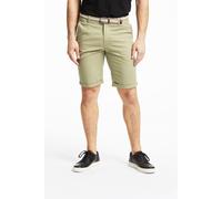 Chinoshorts LINDBERGH, Herren, Gr. XXL, N-Gr, grün (army), Web, Obermaterial: 98% Baumwolle, 2% Elasthan, slim fit kniefrei, Hosen Chinoshorts, mit Gürtel und Stretch (52933447-XXL)