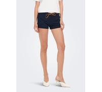 Chinoshorts ONLY "ONLEVELYN REG CHINO SHORTS PNT NOOS", Damen, Gr. 40L, N-Gr, night sky, Web, Obermaterial: 97% Baumwolle, 3% Elasthan, unifarben, kurz, Hosen Chinoshorts, Baumwollmischung mit Stretch