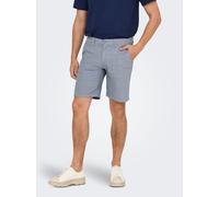 ONLY & SONS Herren ONSMARK 0011 Cotton Linen Shorts NOOS Chinoshorts, Flint Stone, S