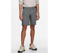 Chinoshorts ONLY & SONS "ONSMARK SHORTS 0209 NOOS", Herren, Gr. XL, N-Gr, grau (medium grau melange), Web, Obermaterial: 64% Viskose, 31% Polyester, 5% Elasthan, meliert, normal, Hosen Chinoshorts (35