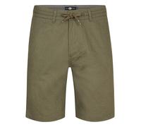 Chinoshorts PETROL INDUSTRIES "Men Shorts Chino", Herren, Gr. S (36), N-Gr, grün (dusty army), Web, Obermaterial: 55% Leinen, 45% Baumwolle, unifarben, regular fit knielang, Hosen Chinoshorts, mit Tun