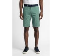 Chinoshorts PETROL INDUSTRIES "Men Shorts Chino", Herren, Gr. XL (42), N-Gr, grün (oil grün), Web, Obermaterial: 100% Baumwolle, unifarben, regular fit knielang, Hosen Chinoshorts, mit Gürtel (3655916