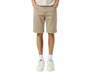 Chinoshorts QS, Herren, Gr. 38, N-Gr, beige, Web, Obermaterial: 98% Baumwolle, 2% Elasthan, unifarben, regular fit kniefrei, Hosen Chinoshorts, normale Leibhöhe, Rollsaum, mit Elasthan (70143243-38) b