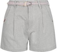 Chinoshorts RAGWEAR "Sorenn Intl.", Damen, Gr. 26, Normalgrößen, weiß, 98% Baumwolle, 2% Elasthan, bequem kurz, Hosen Chinoshorts, kurze Hose mit hochwertigem Flechtgürtel (91431847-26) weiß