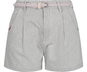 Chinoshorts RAGWEAR "Sorenn Intl.", Damen, Gr. 26, Normalgrößen, weiß, 98% Baumwolle, 2% Elasthan, bequem kurz, Hosen Chinoshorts, kurze Hose mit hochwertigem Flechtgürtel (91431847-26) weiß