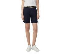 Chinoshorts S.OLIVER, Damen, Gr. 40, N-Gr, blau (navy), Obermaterial: 98% Baumwolle, 2% Elasthan, unifarben, regular fit kniefrei, Hosen Chinoshorts, Sommerhose mit geflochtenem Gürtel (15299900-40)