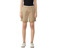 Chinoshorts S.OLIVER, Damen, Gr. 46, N-Gr, beige (sesame beige), Obermaterial: 98% Baumwolle, 2% Elasthan, unifarben, regular fit kniefrei, Hosen Chinoshorts, Sommerhose mit geflochtenem Gürtel (60245