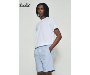 Chinoshorts STUDIO SEIDENSTICKER "Studio", Herren, Gr. 48, Normalgrößen, blau (hellblau), 100% Baumwolle, unifarben, Hosen Chinoshorts (94789241-48) hellblau