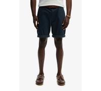 Chinoshorts SUPERDRY "PREMIUM REGULAR CHINO SHORT", Herren, Gr. 32, N-Gr, blau (eclipse navy), Web, Obermaterial: 98% Baumwolle, 2% Elasthan, unifarben, relaxed fit knielang, Hosen Chinoshorts, aus Ba