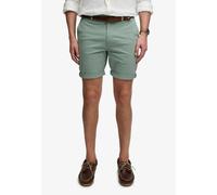Chinoshorts SUPERDRY "PREMIUM REGULAR CHINO SHORT", Herren, Gr. 34, N-Gr, grün (sage grün), Web, Obermaterial: 98% Baumwolle, 2% Elasthan, unifarben, relaxed fit knielang, Hosen Chinoshorts, aus Baumw