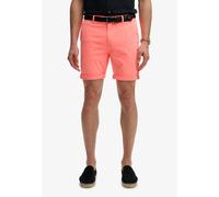 Chinoshorts SUPERDRY "PREMIUM REGULAR CHINO SHORT", Herren, Gr. 34, N-Gr, torch flame orange, Web, Obermaterial: 98% Baumwolle, 2% Elasthan, unifarben, relaxed fit knielang, Hosen Chinoshorts (5089322