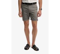 Chinoshorts SUPERDRY "PREMIUM REGULAR CHINO SHORT", Herren, Gr. 36, N-Gr, grau (washed grau), Web, Obermaterial: 98% Baumwolle, 2% Elasthan, unifarben, relaxed fit knielang, Hosen Chinoshorts, aus Bau