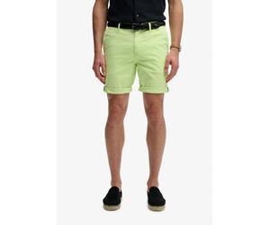 Chinoshorts SUPERDRY "PREMIUM REGULAR CHINO SHORT", Herren, Gr. 36, N-Gr, grün (washed grün), Web, Obermaterial: 98% Baumwolle, 2% Elasthan, unifarben, relaxed fit knielang, Hosen Chinoshorts, aus Bau