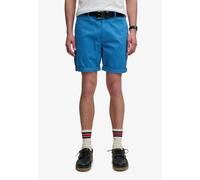 Chinoshorts SUPERDRY "PREMIUM REGULAR CHINO SHORT", Herren, Gr. 38, N-Gr, blau (cali blau), Web, Obermaterial: 98% Baumwolle, 2% Elasthan, unifarben, relaxed fit knielang, Hosen Chinoshorts, aus Baumw