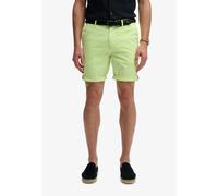 Chinoshorts SUPERDRY "PREMIUM REGULAR CHINO SHORT", Herren, Gr. 38, N-Gr, grün (washed grün), Web, Obermaterial: 98% Baumwolle, 2% Elasthan, unifarben, relaxed fit knielang, Hosen Chinoshorts, aus Bau