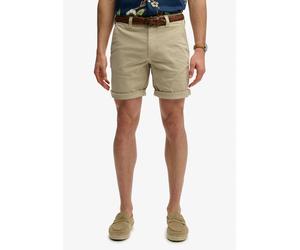Chinoshorts SUPERDRY "UTILITY CHINO SHORT", Herren, Gr. 36, N-Gr, beige (overcast beige), Web, Obermaterial: 98% Baumwolle, 2% Elasthan, unifarben, relaxed fit knielang, Hosen Chinoshorts (82453169-36