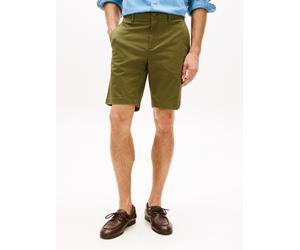 Chinoshorts TOMMY HILFIGER "DENTON", Herren, Gr. 30, N-Gr, grün (schwarz artichoke), Web, Obermaterial: 97% Baumwolle, 3% Elasthan, gerade kniefrei, Hosen Chinoshorts, gerade Form, schlichtes Design (