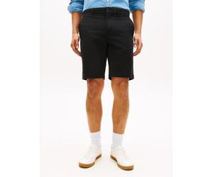 Chinoshorts TOMMY HILFIGER "DENTON", Herren, Gr. 32, N-Gr, schwarz, Web, Obermaterial: 97% Baumwolle, 3% Elasthan, gerade kniefrei, Hosen Chinoshorts, gerade Form, schlichtes Design (55485559-32) schw